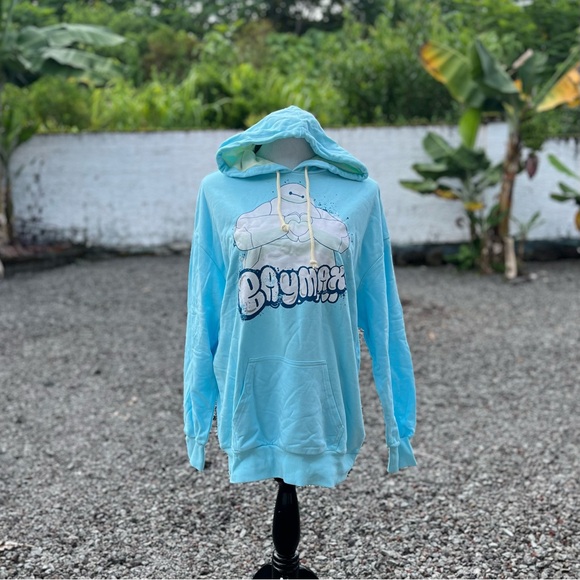 NWT Disney Blue Pullover Baymax Big Hero 6 Hoodie - Picture 1 of 17
